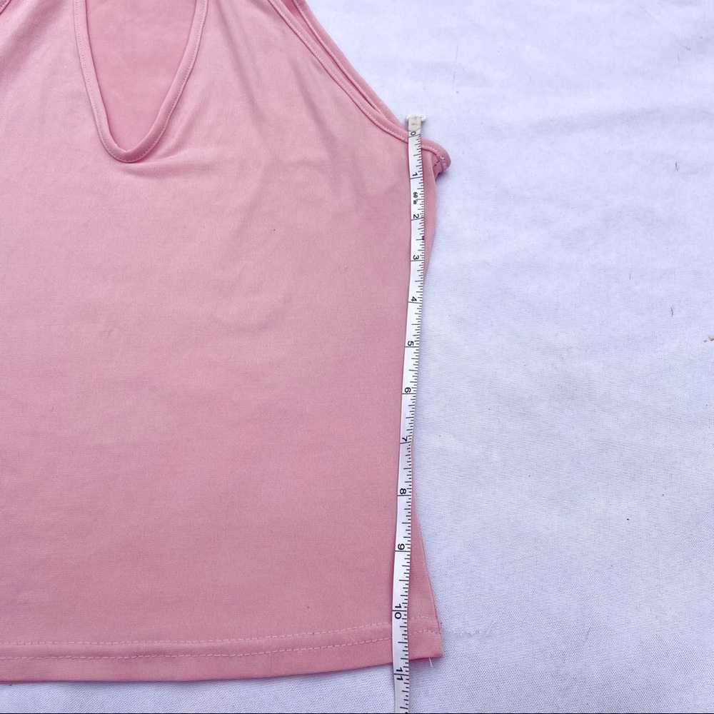 Vintage Pink Rhinestone Buckle Tank Top - Picture 7 of 10